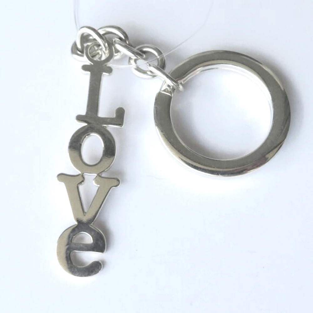 Tiffany's LOVE Sterling Silver Keyring Keychain Can Be Adjusted To Pendant